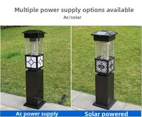 Piège à insectes solaire LED professionnel B2B, IP33, extérieur, 800 mm de hauteur, 5 faces multidirectionnelles, rechargeable, 4500 mAh, anti-moustiques