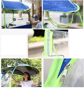 Motocicletas Eléctricas Universal Protección Solar Totalmente Cerrada Cubierta de Lluvia Impermeable para Scooter Protección Solar Paraguas - Product Image 3