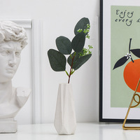 Handgemaakte kunstzijde eucalyptus geldblad fruit enkelvoudige kleine steel Scandinavische stijl Instagram-geïnspireerde groene planten decoratie