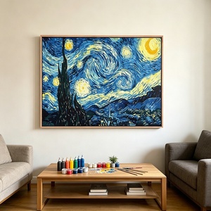 Kit de Pintura Acrílica por Números, Paisaje Creativo de Cielo Estrellado Abstracto, OEM DIY Digital para Adultos - Product Image 1