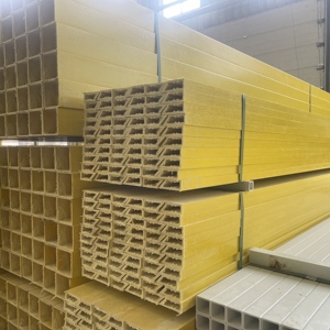 Pipa FRP serat kaca persegi panjang tabung tahan korosi pultrusi profil GRP tabung persegi pemotongan bengkok kekuatan tinggi - Product Image 3