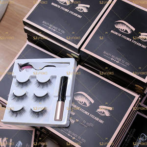 Kit ciglia magnetiche dall'aspetto naturale con Eyeliner e applicatore ciglia finte riutilizzabili senza bisogno di colla - Product Image 2