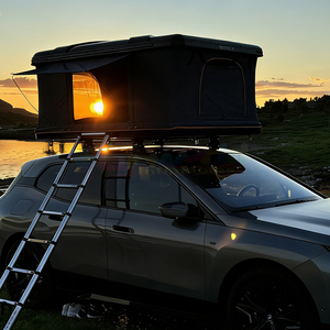 Tente de toit rigide 4 saisons en aluminium pour camping, sac à chaussures, tente triangulaire 1-3 personnes, tente de toit pour voiture 4x4 tout-terrain - Product Image 5