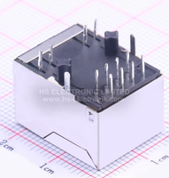 Connecteur Ethernet RJ45 HR913550AE, magnétique, 1000 Mbps, blindé, traversant, avec LED