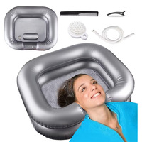 Bassin gonflable en PVC pour shampoing, oreiller intégré, lit de soins d'urgence de 0.25mm pour les personnes âgées handicapées, accessoires de jouets gonflables pour femmes enceintes