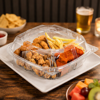 Boîte de rangement jetable en plastique transparent pour desserts et gâteaux, avec couvercle articulé, en PET, pour pâtisseries et gâteaux à emporter – Offre Spéciale