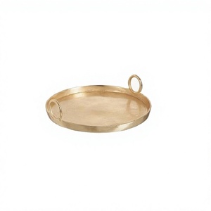 Plateau de service alimentaire en laiton doré, design le plus récent, pour chocolats, en-cas et plats, au meilleur prix - Product Image 1