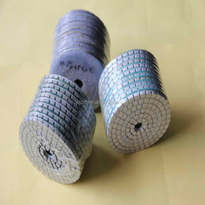 Diamond Grain Wet Polishing Pad Round HOOK and <strong>LOOP</strong> Backing Grit <strong>3</strong> Steps for Blasting Media on Marble and Stone - Product Image 6