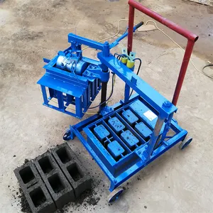 Huevos 2-45 pequeño Manual de hormigón de cemento máquina de fabricación de bloques de ladrillo en venta en Uganda