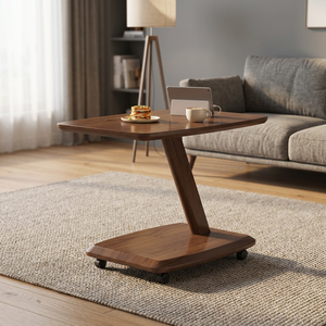Modern Wood <b>Coffee</b> <b>Table</b> <b>Midcentury</b> Design Movable Living Room Furniture - Product Image 4