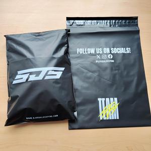 Custom Double Side Printed Matte Black Poly Mailer Bags Self Adhesive <b>Waterproof</b> Shipping Courier Bags For Clothing Packaging - Product Image 3