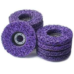 Disco de tira de cepillo circular cepillos de nailon de limpieza púrpura abrasivos directos de fábrica - Product Image 1