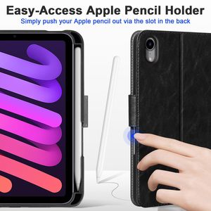 Étui en cuir véritable Laudtec pour <span class=keywords><strong>iPad</strong></span> <span class=keywords><strong>Pro</strong></span> 13 pouces M4 2024 <span class=keywords><strong>avec</strong></span> support de <span class=keywords><strong>stylet</strong></span> de protection antichoc support Premium veille/réveil automatique - Product Image 6