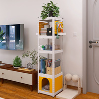 Rak Penyimpanan Baja Modular 2-in-1 & Furnitur Bersama Manusia-Hewan Peliharaan |   Rak Tempat Tidur Hewan Peliharaan DIY untuk Penggunaan Rumah & Komersial