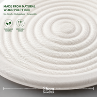 Panier de levage pour pain en pâte de bois naturel rond de 26 cm, bol de levage pour levain pour boulanger professionnels, fournisseur direct d'usine