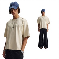 T-shirt Homme Nouvelle Collection Printemps/Été 2026 en Coton Pur Lourd 275G, Coupe Ample, Manches Courtes, Style Urbain, Respirant