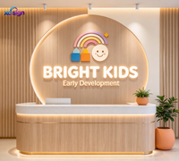 Enseigne LED 3D personnalisée avec logo, télécommande, alimentation secteur, rétroéclairée, pour devanture de magasin, centre commercial, salon de beauté, hôtel, décoration murale