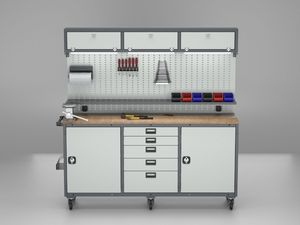 Modular Mobile Iron <b>Tool</b> Cabinet 5 Lockable <b>Drawers</b> | OEM Industrial Modern European Style Knock-down Structure - Product Image 2