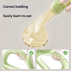 Juego <span class=keywords><strong>de</strong></span> cuchara y tenedor para bebé <span class=keywords><strong>de</strong></span> salida <span class=keywords><strong>de</strong></span> fábrica Utensilios <span class=keywords><strong>de</strong></span> plástico <span class=keywords><strong>de</strong></span> grado alimenticio para comer Entrenamiento sin BPA con precio competitivo - Product Image 6