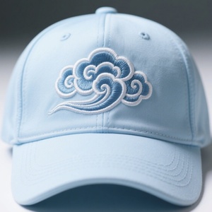 Gorras de Béisbol Snapback Negras con Bordado de Nube, Diseño Deportivo de 5 Paneles, Novedad Popular al por Mayor - Product Image 2