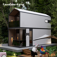 Kawagebo Kamp personnalisé en aluminium 28 ㎡ mini villa de luxe extérieure préfabriquée modulaire pomme cabine pour hôtel