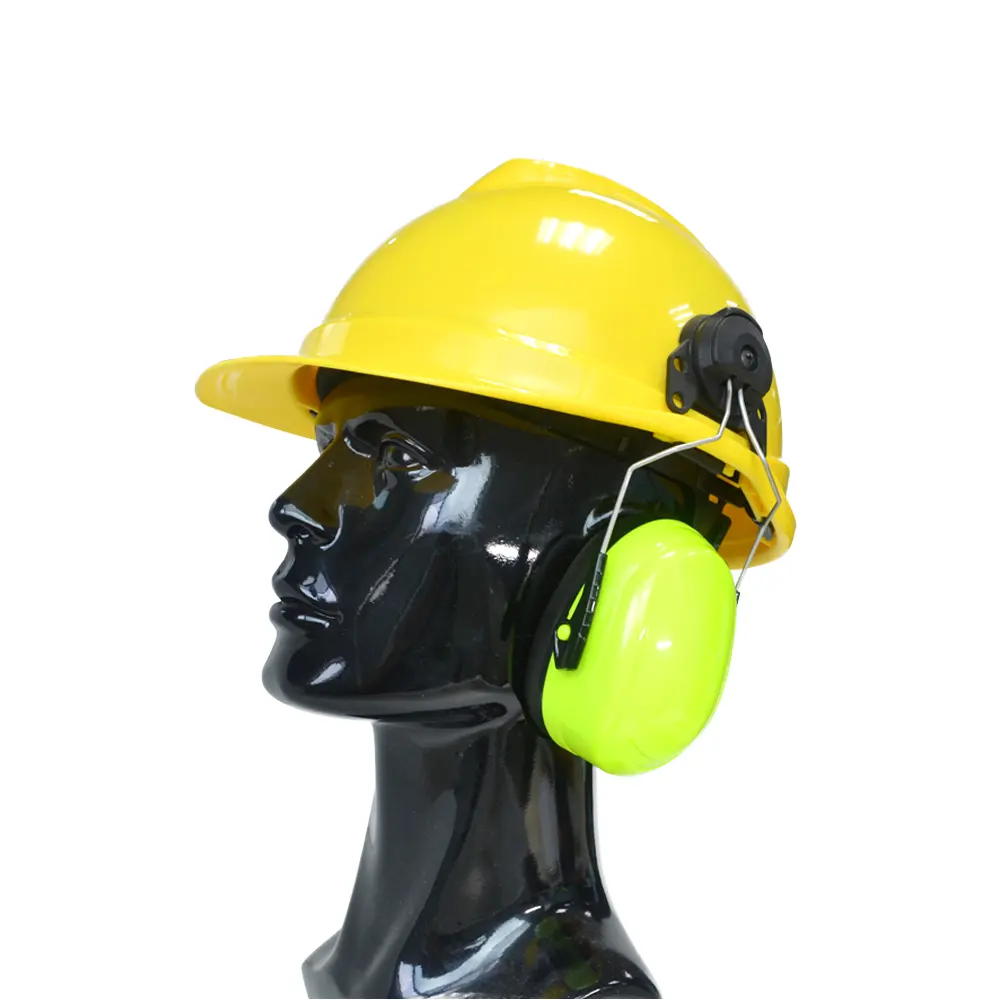 Welta CE Approved Safety Helmet Earmuffs ABS Cap Mounted Ear Muff for Noise Reduction Hearing Protection Earplugs