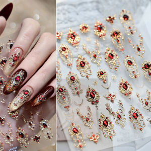 5D花指甲贴纸不干胶指甲贴纸指甲艺术美甲假指甲压在指甲上柔软别致的指甲部位美甲 - Product Image 4