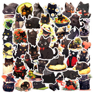 HOYO 300 autocollants Tomcat, autocollants en vinyle imperméables pour chatons, animaux <span class=keywords><strong>de</strong></span> compagnie, pour scrapbooking, ordinateur portable, journal, skateboard, valises - Product Image 6