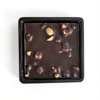 Barre de chocolat sans sucre OEM en gros, au lait et aux noix, avec maïs lyophilisé, noisettes entières, amandes, noix de cajou et pistaches