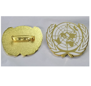 Insignia Metálica con Pin para Boina de las Naciones Unidas DFB102, Logotipo de la ONU, Signos de los Objetivos de Desarrollo Sostenible - Product Image 2