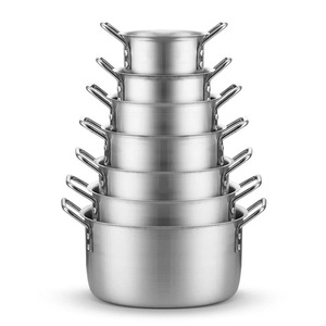 Vente directe d'usine, ensemble de casseroles en aluminium <span class=keywords><strong>7</strong></span> pièces, ustensiles de cuisine de bonne qualité, ensemble de casseroles pour la cuisson et les soupes, ensemble de casseroles de cuisine, ensemble de casseroles en cadeau - Product Image 3