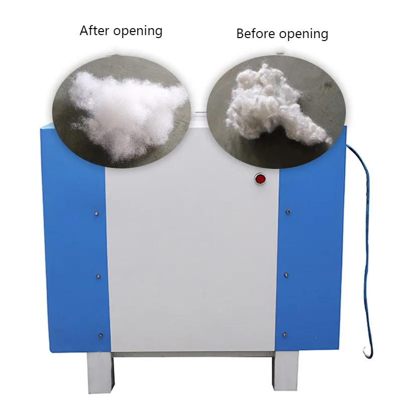 Máquina de apertura de algodón PP de fibra de poliéster automática rentable de fibra de núcleo de edredón de salida de fábrica