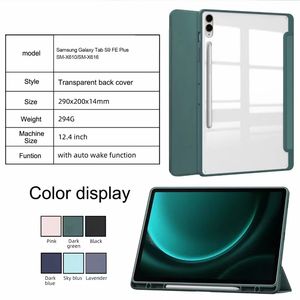 Coque arrière transparente en PC mince et protectrice pour <span class=keywords><strong>tablette</strong></span> <span class=keywords><strong>Samsung</strong></span> Galaxy Tab S9 Plus S10 Plus S9 FE Plus - Product Image 2