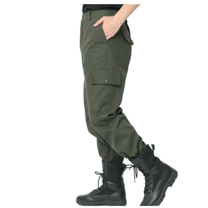 Pantalon cargo pour homme DFP0233, taille élastique, résistant aux déchirures, avec plusieurs grandes poches, pantalon cargo long - Product Image 1