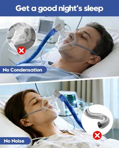 Housse de tuyau CPAP double face Garlloupath de 6,5 pieds pour <span class=keywords><strong>AirSense</strong></span> <span class=keywords><strong>11</strong></span>/10/Climate LineAir, réduit le bruit de la condensation - Product Image 6