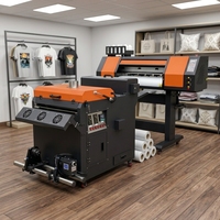 Impresora DTF de 70 cm de Ancho, 2 Cabezales de Impresión, Motor Servo Leadshine, Limpieza Automática, Película PET para Producción de Logotipos Personalizados en Prendas