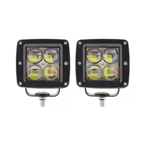 12V Condução Auto Farol 4D Spot Lens LED Pod Lâmpada 3 polegadas 24W LED Luz de Trabalho para jeep Truck offroad 4WD Tractor 4X4 ATV Boat