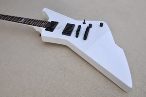 Flyoung blanco forma inusual guitarra eléctrica 6 cuerdas instrumentos de cuerda - Product Image 4