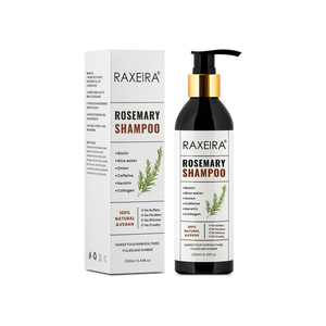 Shampoo à l'huile d'argan et de romarin en marque privée, vegan, naturel, antipelliculaire, réparateur, pour cheveux secs et favorisant une croissance durable des cheveux - Product Image 1
