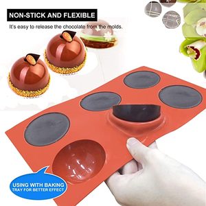 <span class=keywords><strong>Moule</strong></span> à gâteau en Silicone réutilisable à 6 cavités, <span class=keywords><strong>demi</strong></span>-sphère pour la fabrication de chocolat, gâteau, gelée, Mousse de dôme, vente en gros - Product Image 2