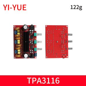 Hifi lớp TPA3116D2 khuếch đại kỹ thuật số Board <span class=keywords><strong>2.1</strong></span> kênh 2*50W + 100W loa siêu trầm chạy mô-đun 12V24V - Product Image 2