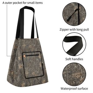 Sac fourre-tout en nylon personnalisé, sac messager camouflage, sac de shopping avec poche zippée, sac de plage, sac de voyage - Product Image 3