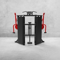 Station de musculation multifonctionnelle compacte avec croisement de câbles, rack de puissance polyvalent et machine complète