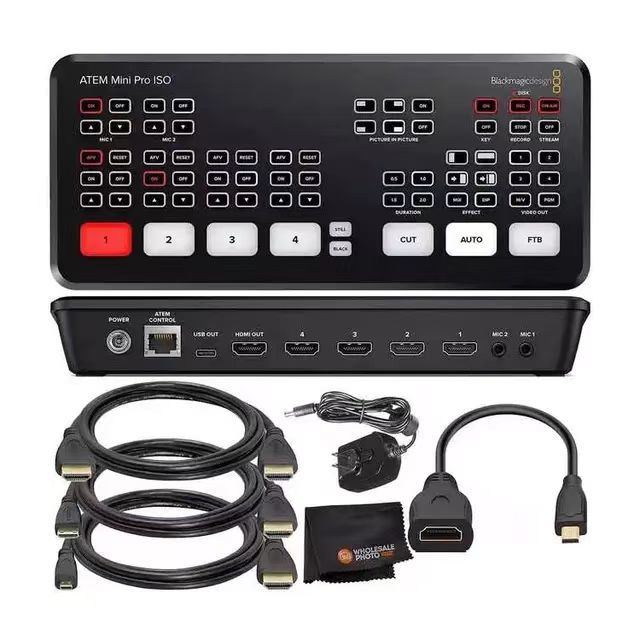 Blackmagic Design ATEM Mini Extreme SWATEMMINICEXT 12V 8 INPUT 2 video switcher Live streaming audio