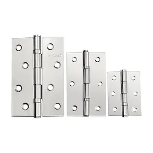 WeiZhiXing High Quality Iron Ball Bearing Hinge 4 Inches Flush Thicker Silent Gate Hinge Bearing For Bedroom Wooden Door Hinges