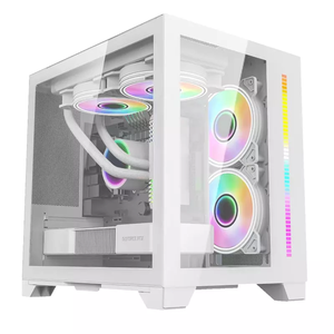 Phantom Black & White PC Case USB 3,0 Vidrio templado ITX <span class=keywords><strong>Computer</strong></span> Gaming Carcasa Aluminio ATX Ventilador de escritorio Enfriador Office Gaming - Product Image 5