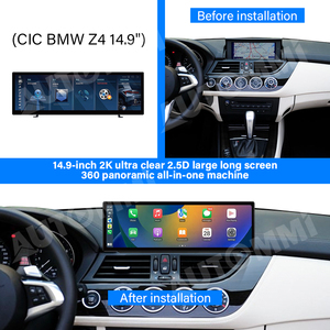 Écran de voiture CIC Z4 Android 14.9 pouces sans fil CarPlay Android Auto Navigation <span class=keywords><strong>Bluetooth</strong></span> <span class=keywords><strong>lecteur</strong></span> <span class=keywords><strong>Dvd</strong></span> de voiture pour mise à niveau de l'écran BMW - Product Image 2