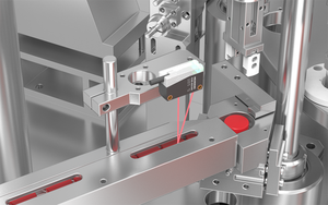 AKUSENSE-Sensor fotoeléctrico cuadrado retrorreflectante láser rojo, rango de ajuste de larga distancia, 0,1-10m PNP, L./D. on - Product Image 3