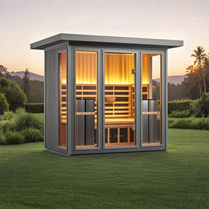 Prix d'usine personnalisé cabine de douche extérieure bain de vapeur sec humide pruche cèdre rouge sauna chambres avec <span class=keywords><strong>massage</strong></span> corporel - Product Image 2