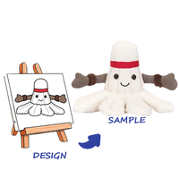 Peluche super douce personnalisée avec rembourrage en coton PP, design brodé - Unisexe